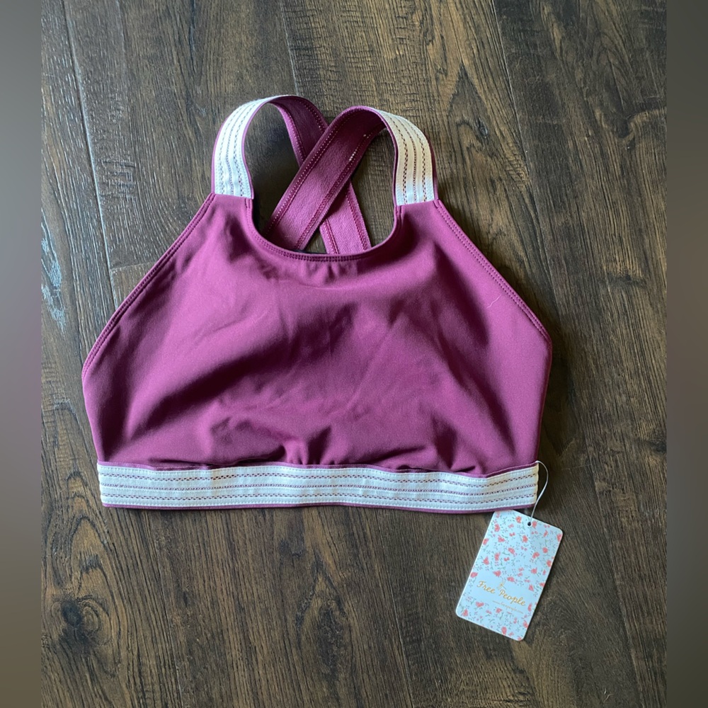 NWT free people movement practice makes perfect wine sports bra women’s XS